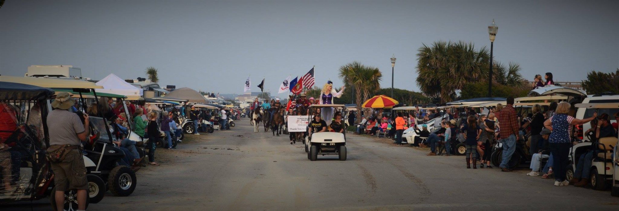 horse parade wide shot Lakewood Camping Resort Lakewood Camping Resort